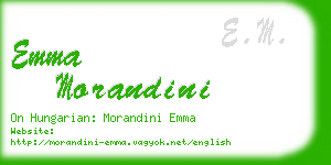 emma morandini business card